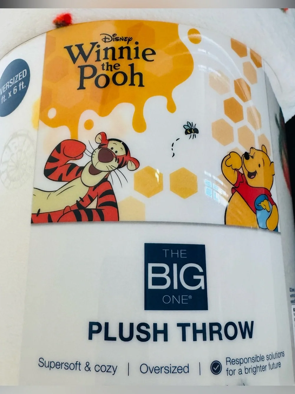 The Big One Winnie the Pooh Throw Blanket 60x72 Soft Plush Pooh Tigger Spring